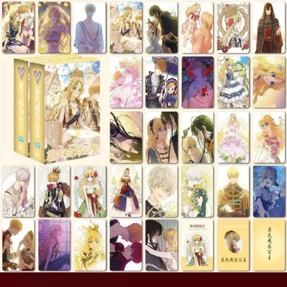 55 Pcs/Set Korean Manhwa Be a Princess Someday Laser Card Sia and Claude Charact
